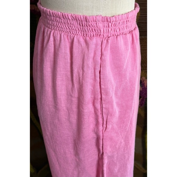 Anthropologie Smocked Linen Pants M - Picture 3 of 12